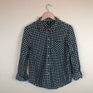 Women's Paige Black & White Buffalo Check Flannel Button Down Top Size Small